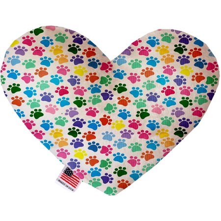 MIRAGE PET PRODUCTS Confetti Paws Canvas Heart Dog Toy 8 in. 1167-CTYHT8